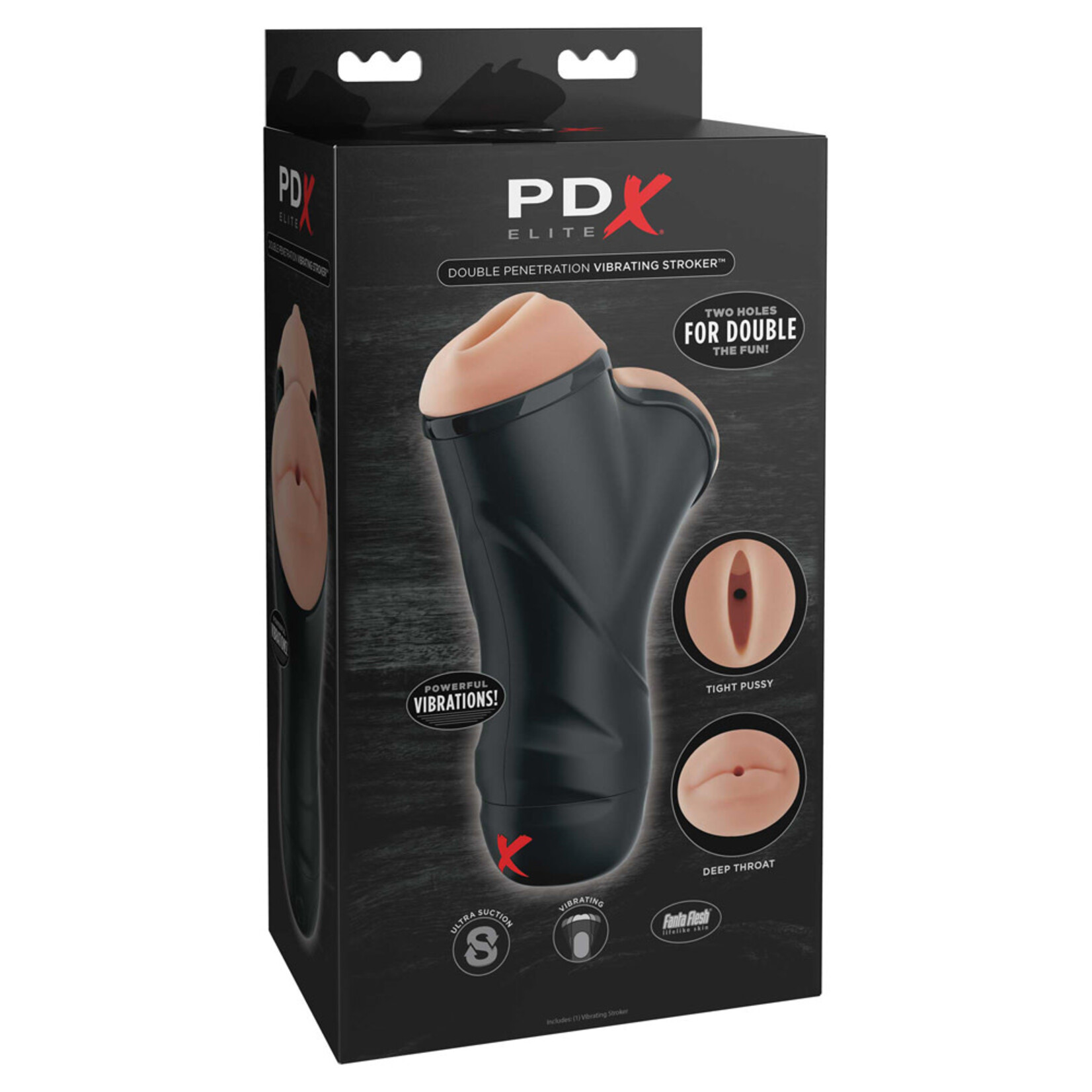 Pipedream PDX Elite Double Penetration Vibrating Stroker