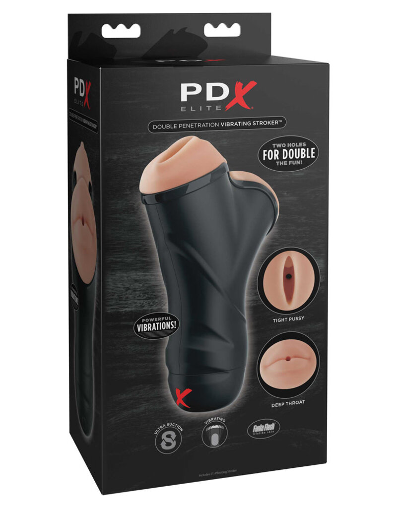 Pipedream PDX Elite Double Penetration Vibrating Stroker