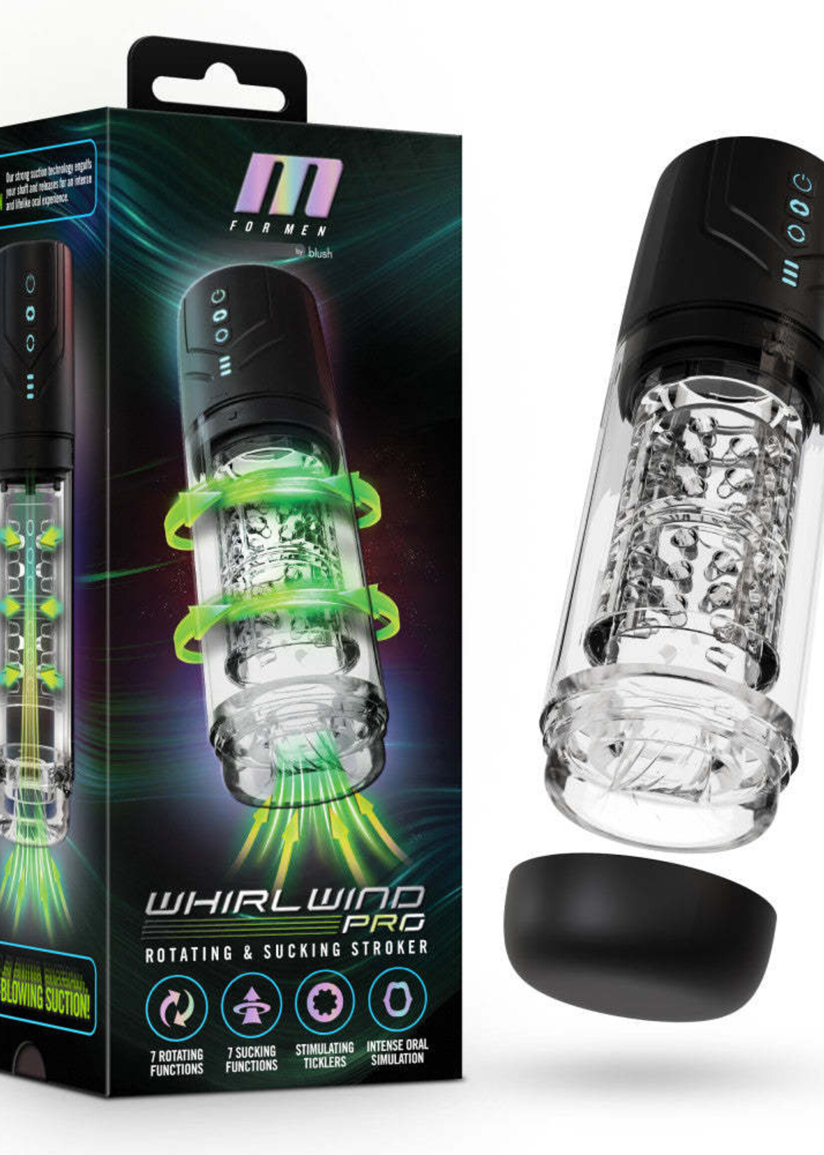 Blush Novelties M for Men Whirlwind Pro Black