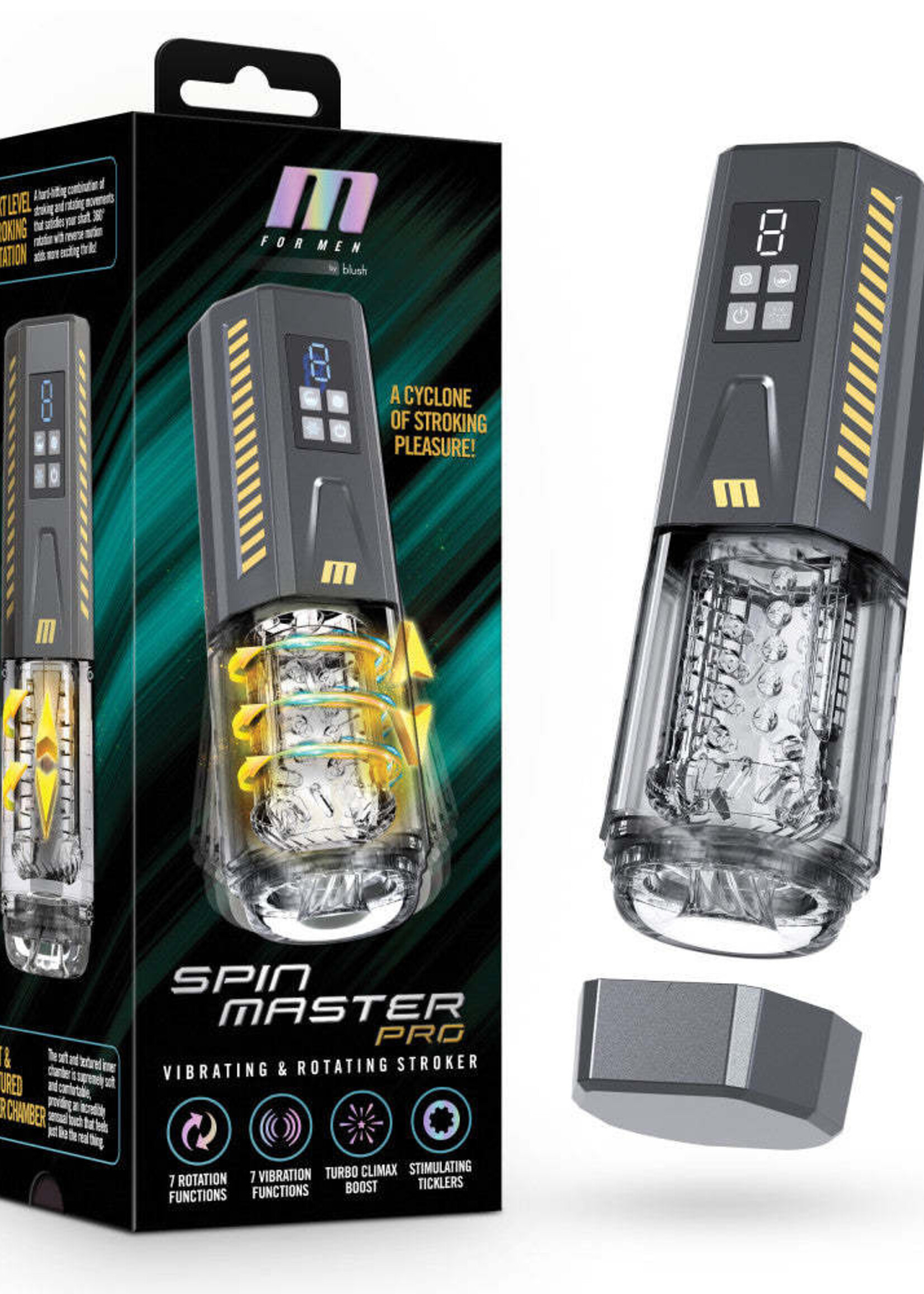 Blush Novelties M For Men Spinmaster Pro Grey