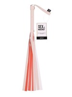 Sportsheets Sex & Mischief Peaches ‘n CreaMe Stripe Flogger - Ivory/Orange