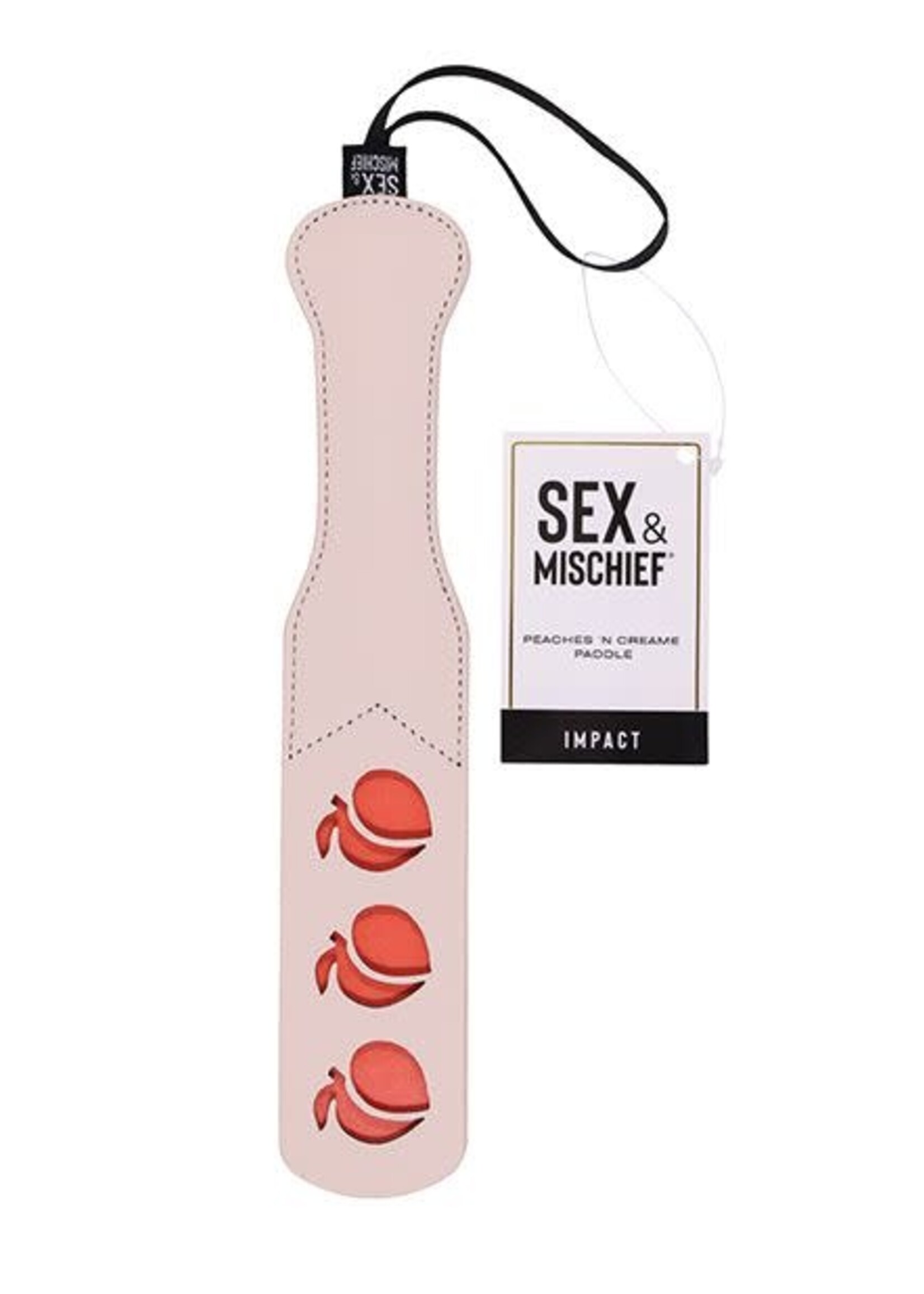 Sportsheets Sex & Mischief Peaches ‘n CreaMe Paddle - Ivory/Orange