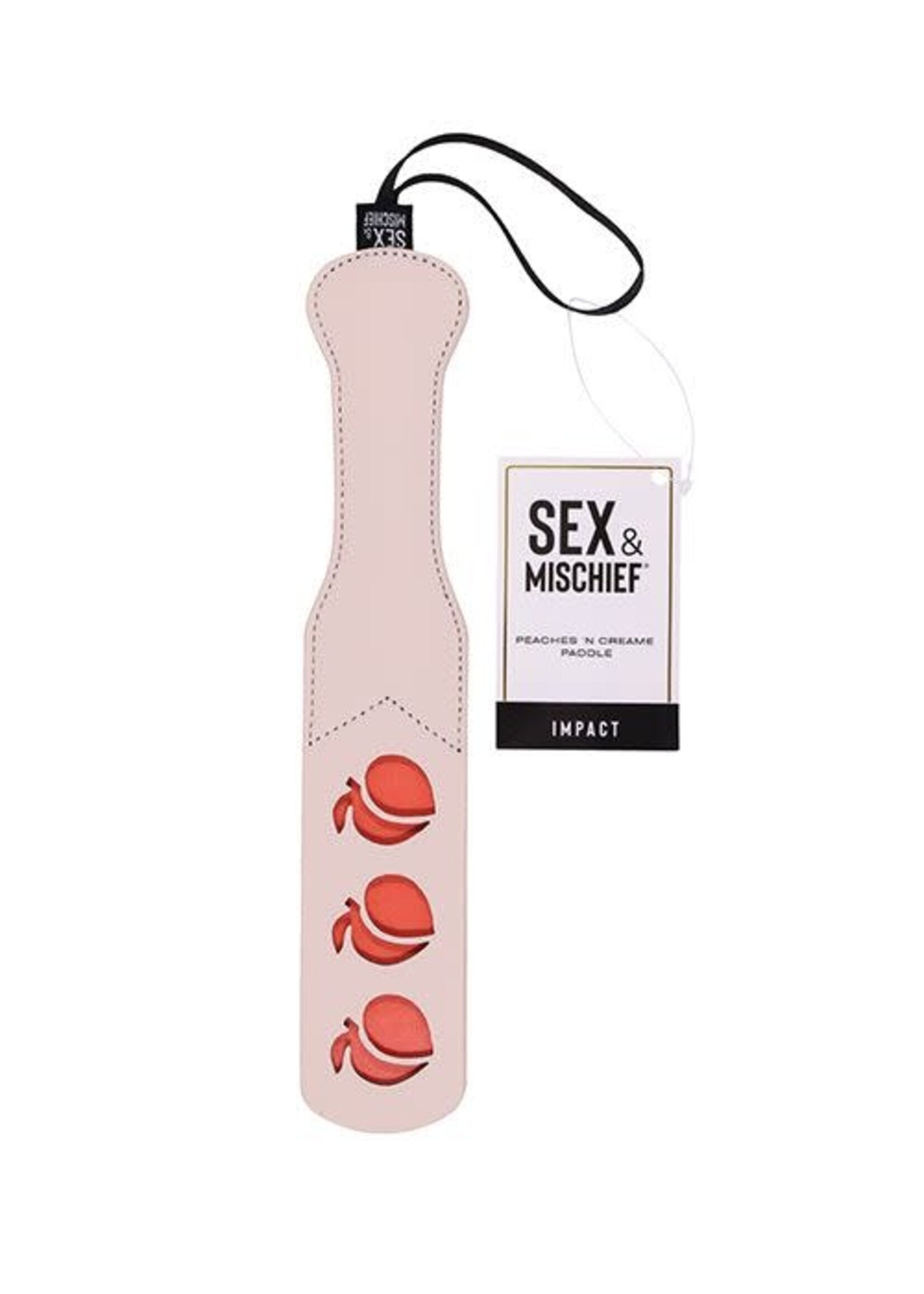Sportsheets Sex & Mischief Peaches ‘n CreaMe Paddle - Ivory/Orange
