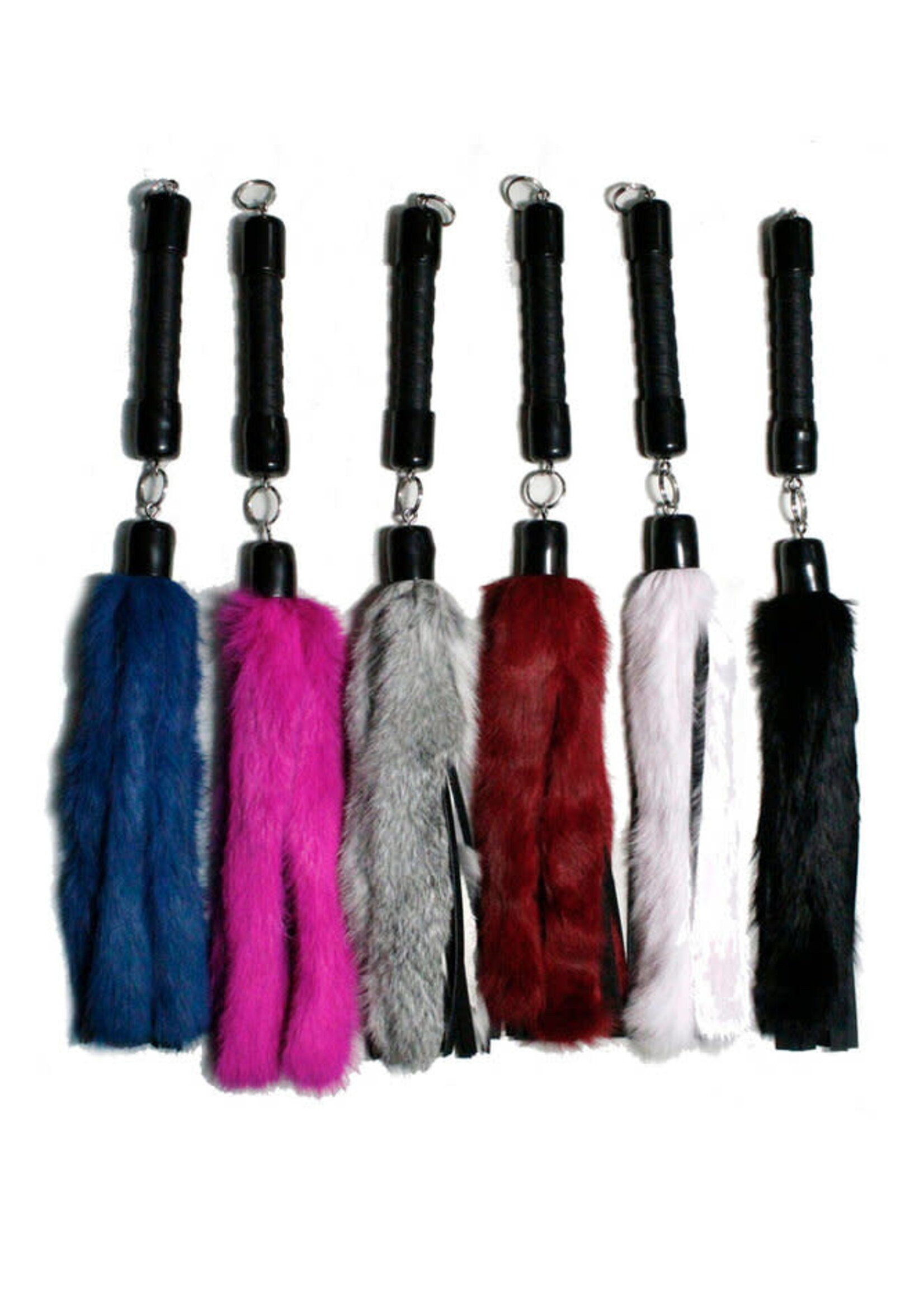 Touch of Fur 20" Rabbit Fur and Leather Swivel Flogger