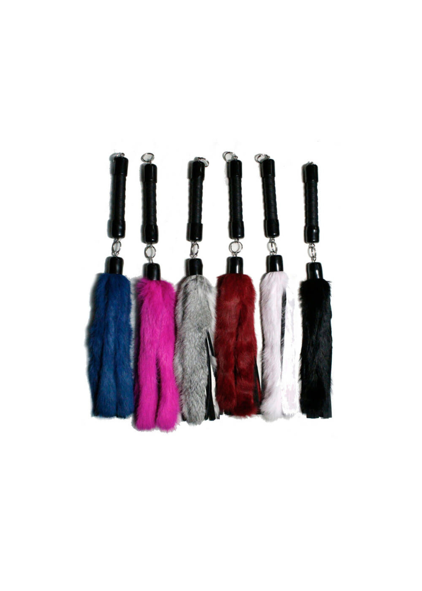 Touch of Fur 20" Rabbit Fur and Leather Swivel Flogger