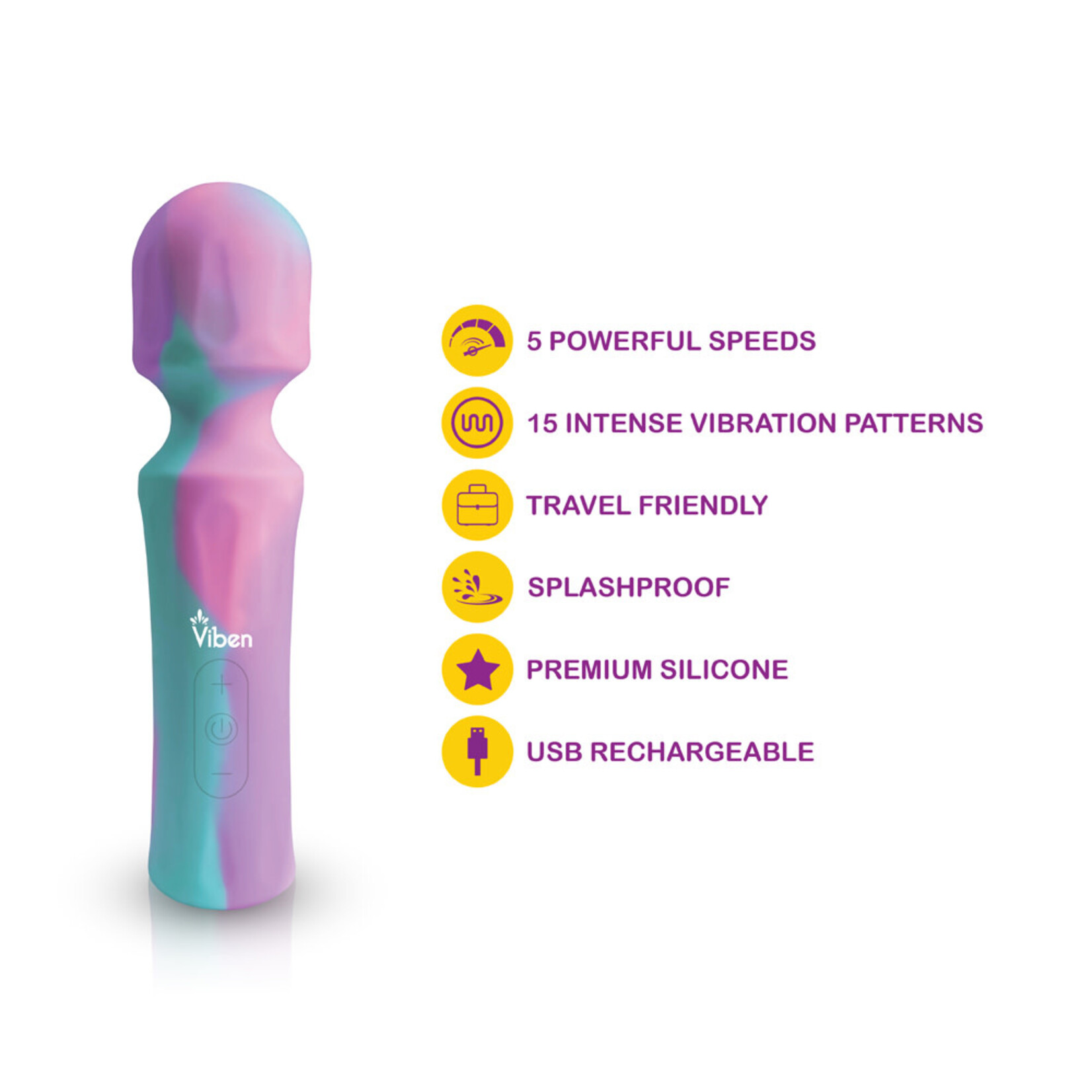 Viben Mighty Muse - Unicorn - Powerful Personal Wand - Massager