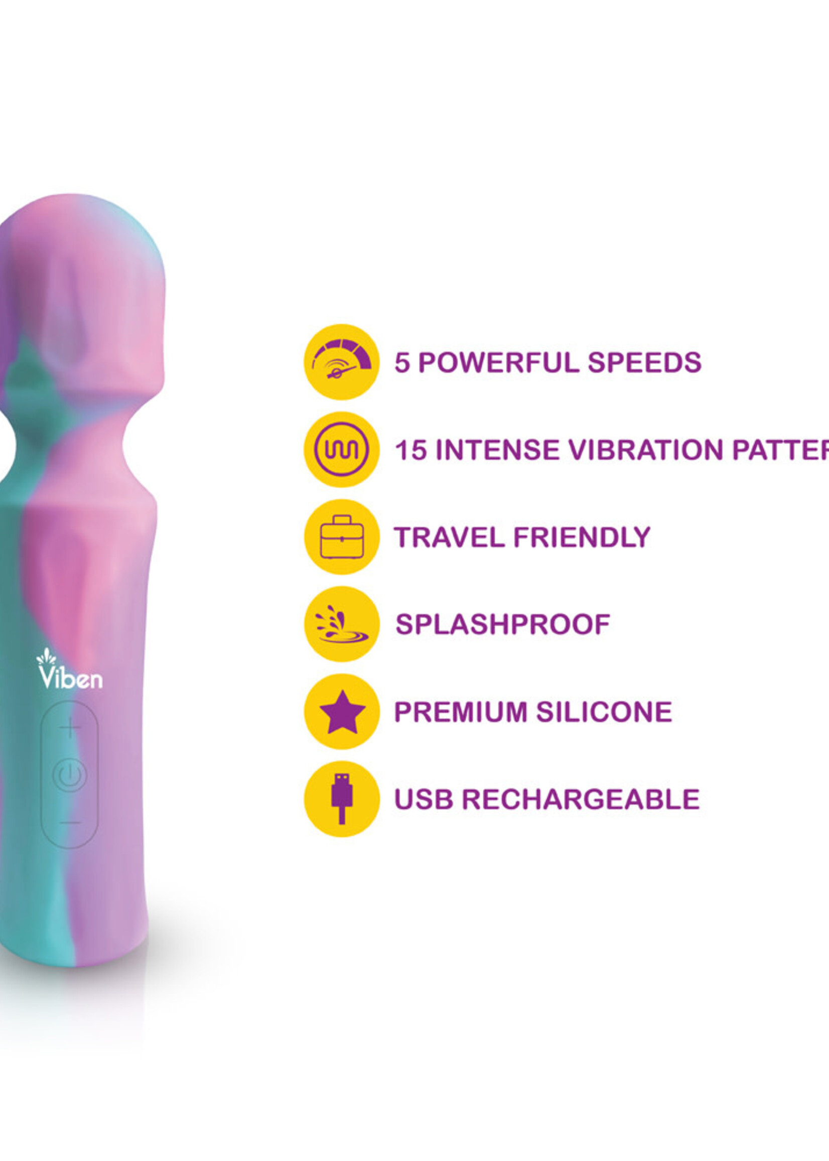 Viben Mighty Muse - Unicorn - Powerful Personal Wand - Massager