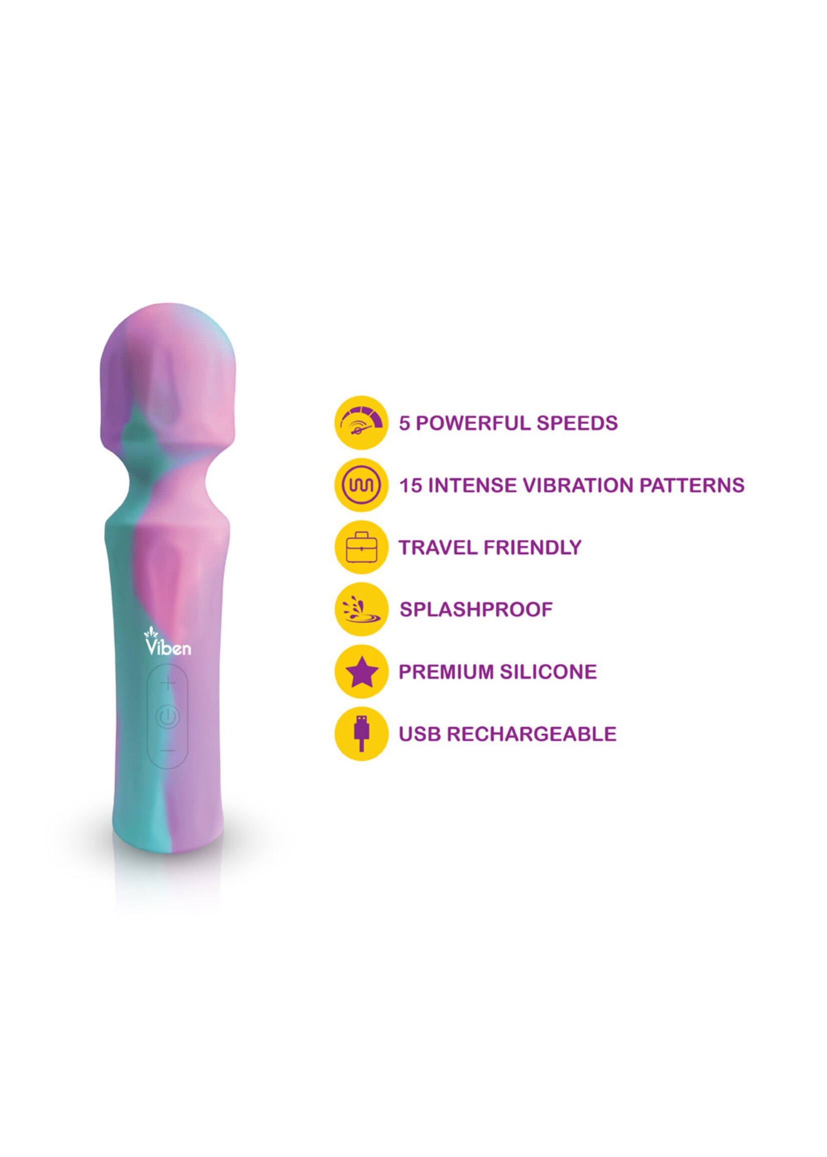 Viben Mighty Muse - Unicorn - Powerful Personal Wand - Massager