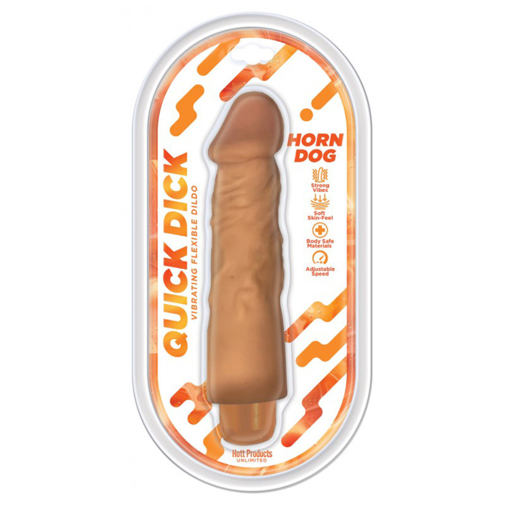 HOTT PRODUCTS Quick Dick Horn Dog Vibrating Dildo