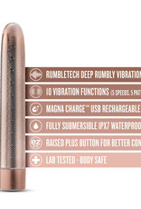 Blush Novelties The Collection Lattice 7" Rechargeable Vibe Rose Gold