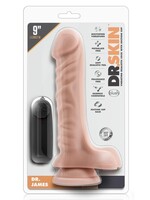 Blush Novelties Dr. Skin - Dr. James - 9 Inch Vibrating Cock With Suction Cup - Vanilla