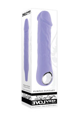 Evolved Novelties Purple Fantasy Rechargeable Silicone Vibrator - Purple