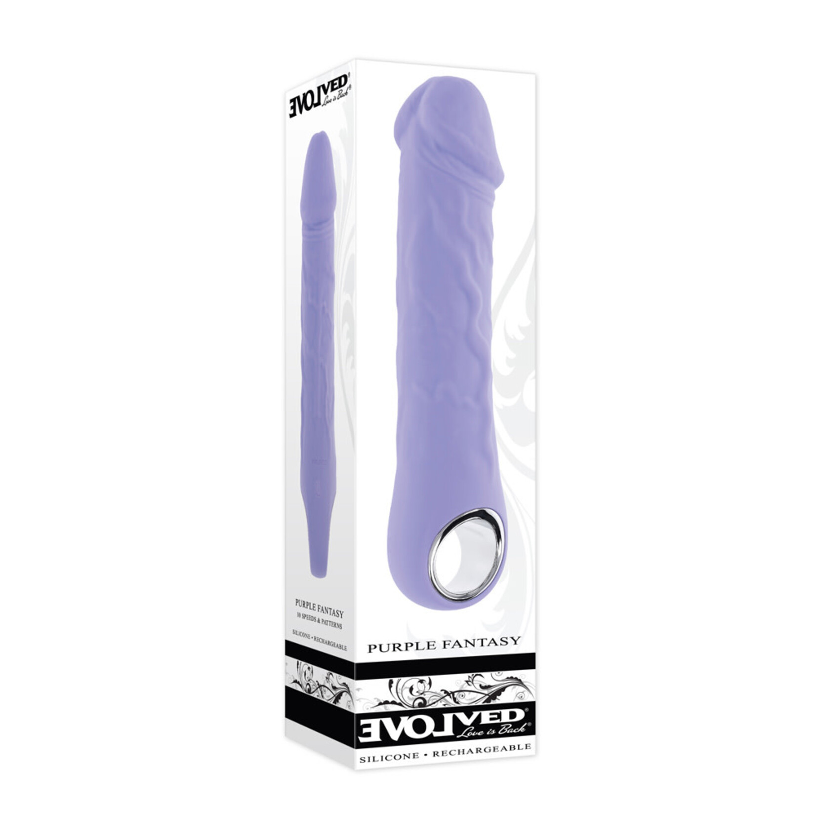 Evolved Novelties Purple Fantasy Rechargeable Silicone Vibrator - Purple