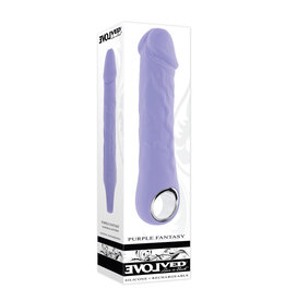 Evolved Novelties Purple Fantasy Rechargeable Silicone Vibrator - Purple