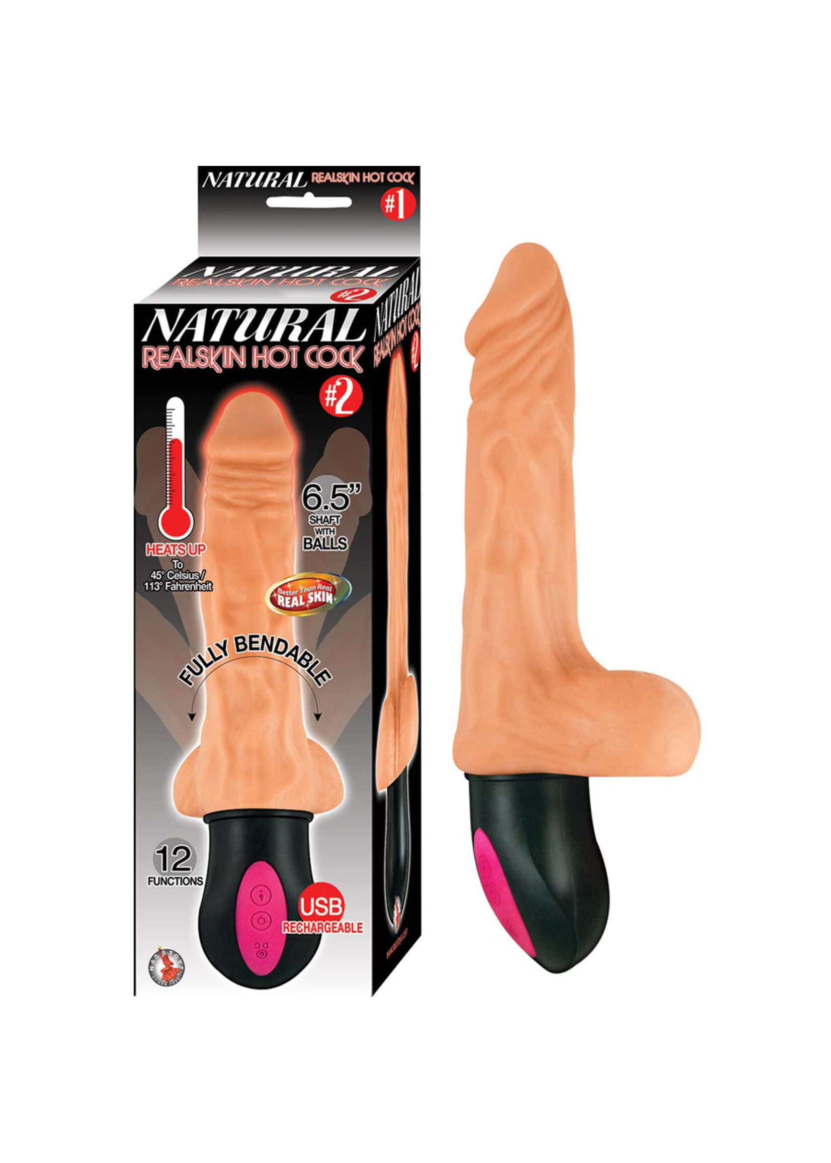 NassToys Natural Realskin Hot Cock #2 Flesh