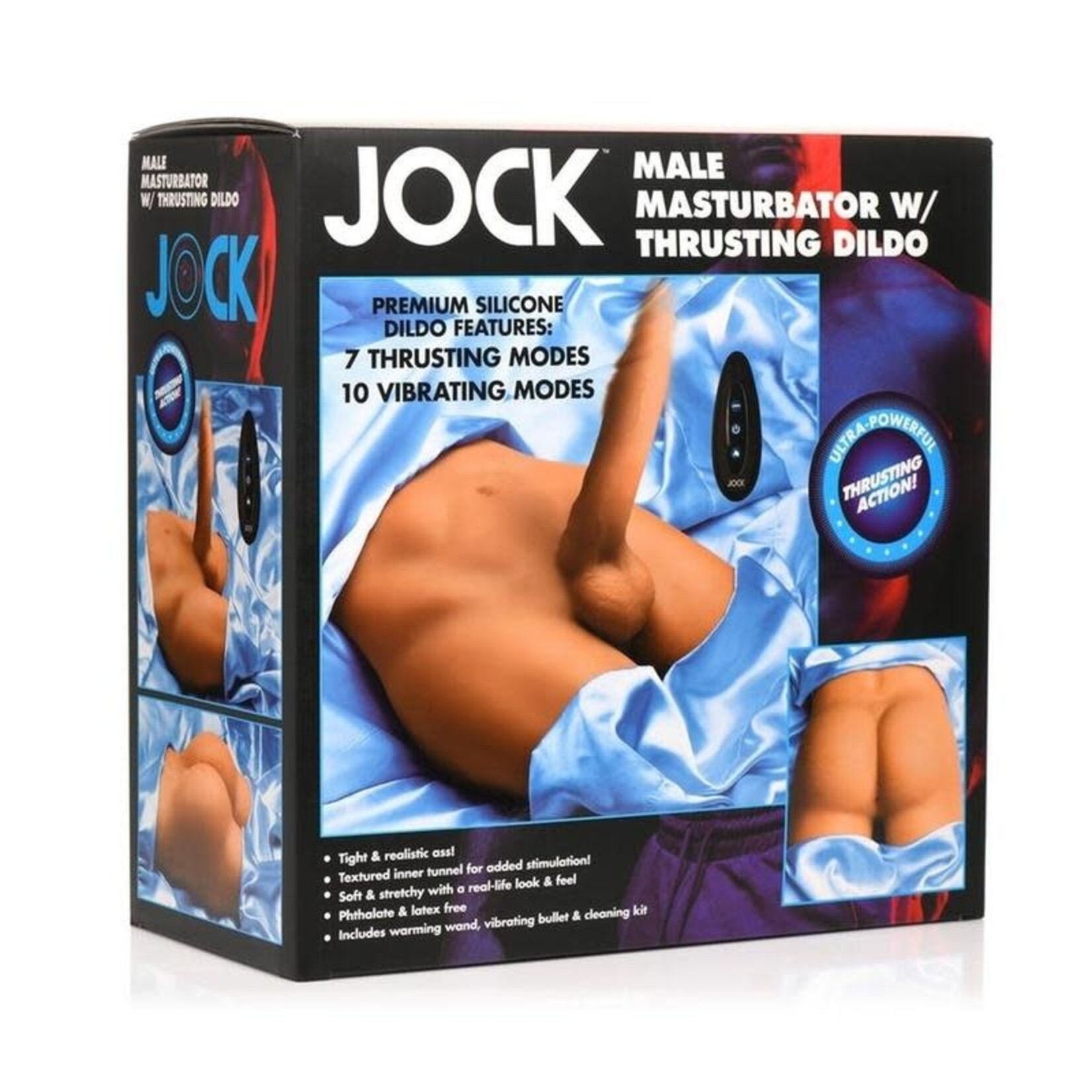 Curve Toys Jock Male Masturbator W/ Thrusting Dildo Medium