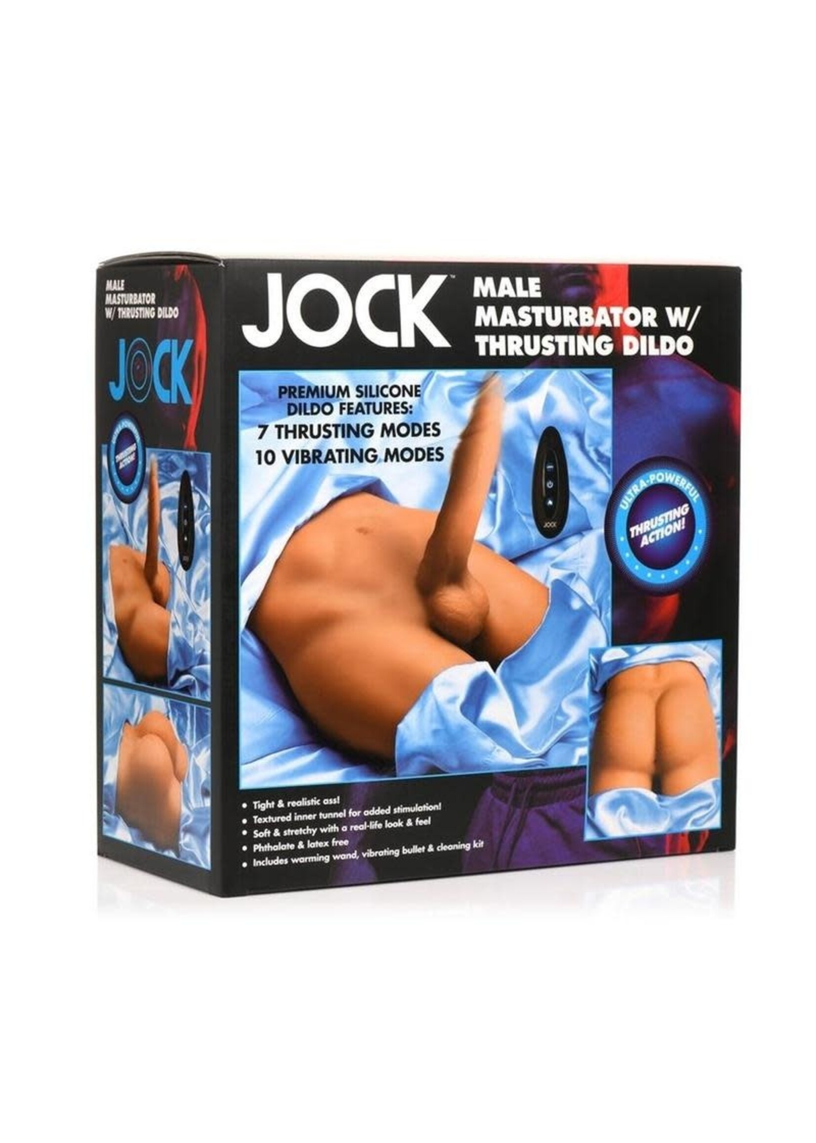 Curve Toys Jock Male Masturbator W/ Thrusting Dildo Medium
