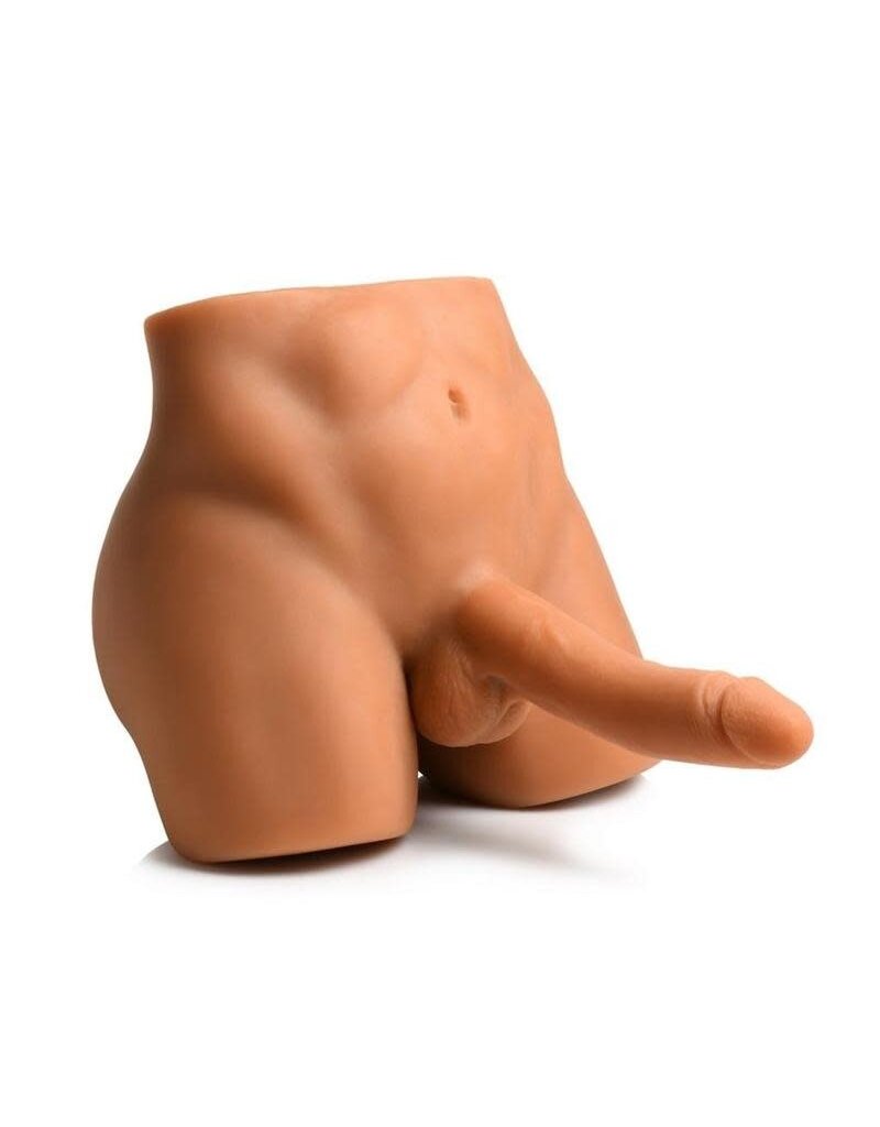 Curve Toys Jock Male Masturbator W/ Thrusting Dildo Medium