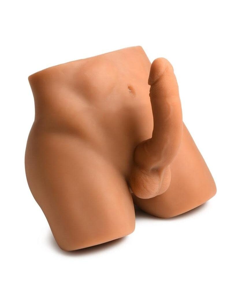 Curve Toys Jock Male Masturbator W/ Thrusting Dildo Medium