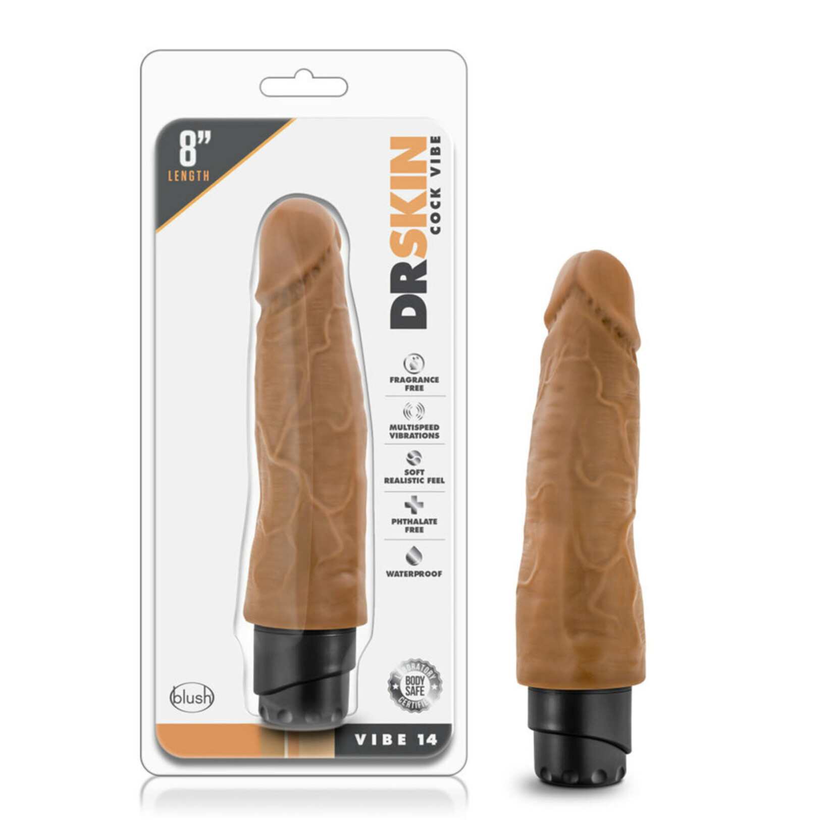 Blush Novelties Dr. Skin - Cock Vibe 14 - 8 Inch Vibrating Cock