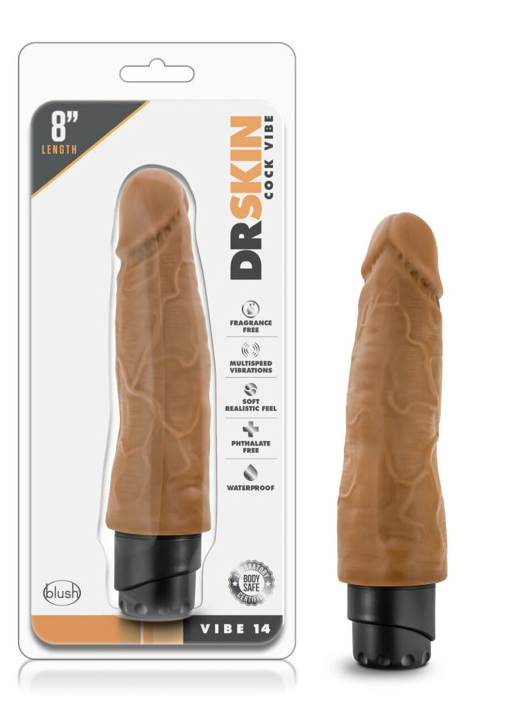 Blush Novelties Dr. Skin - Cock Vibe 14 - 8 Inch Vibrating Cock