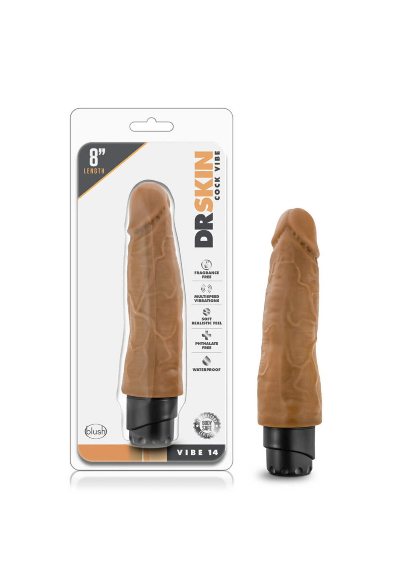 Blush Novelties Dr. Skin - Cock Vibe 14 - 8 Inch Vibrating Cock