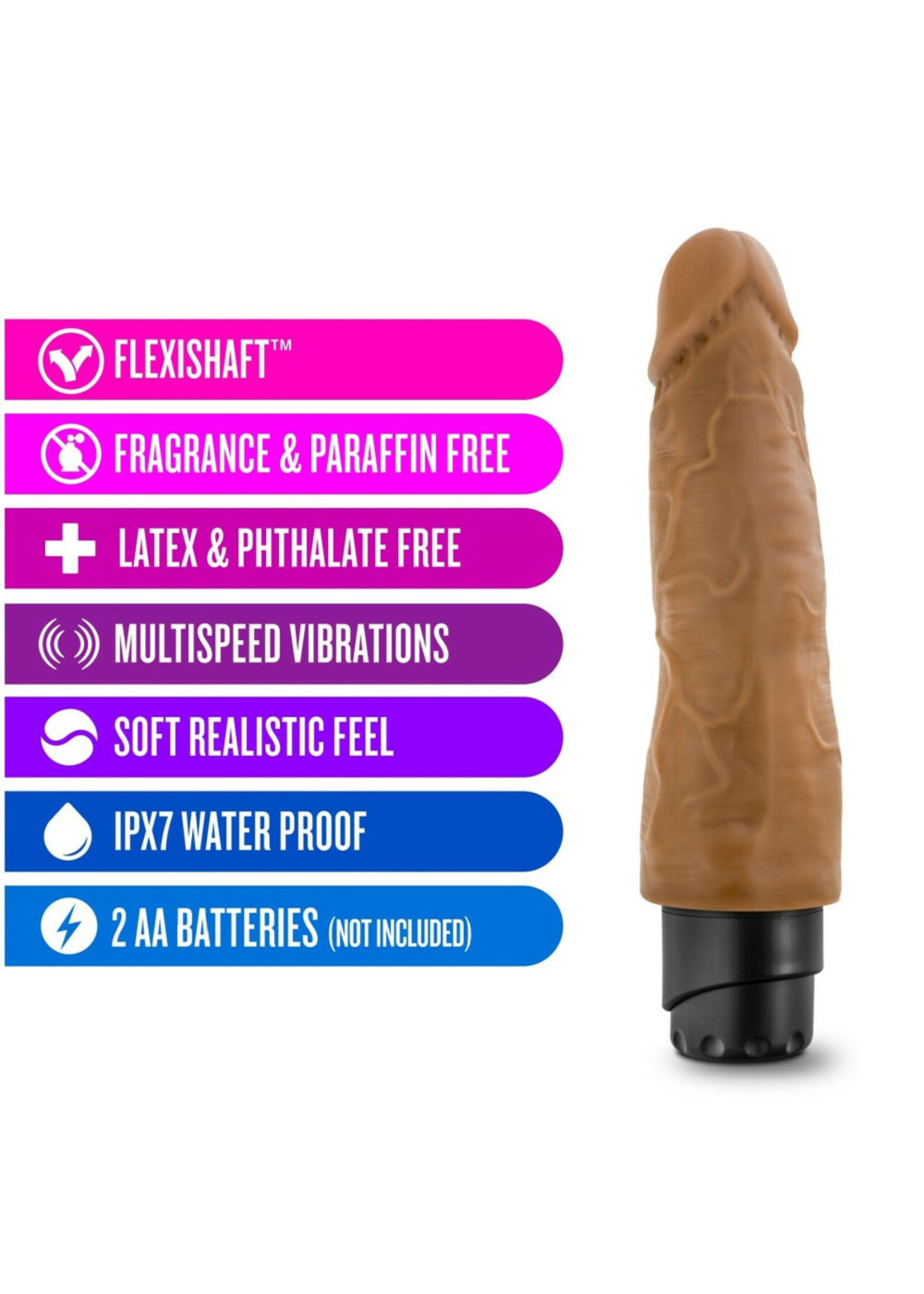 Blush Novelties Dr. Skin - Cock Vibe 14 - 8 Inch Vibrating Cock