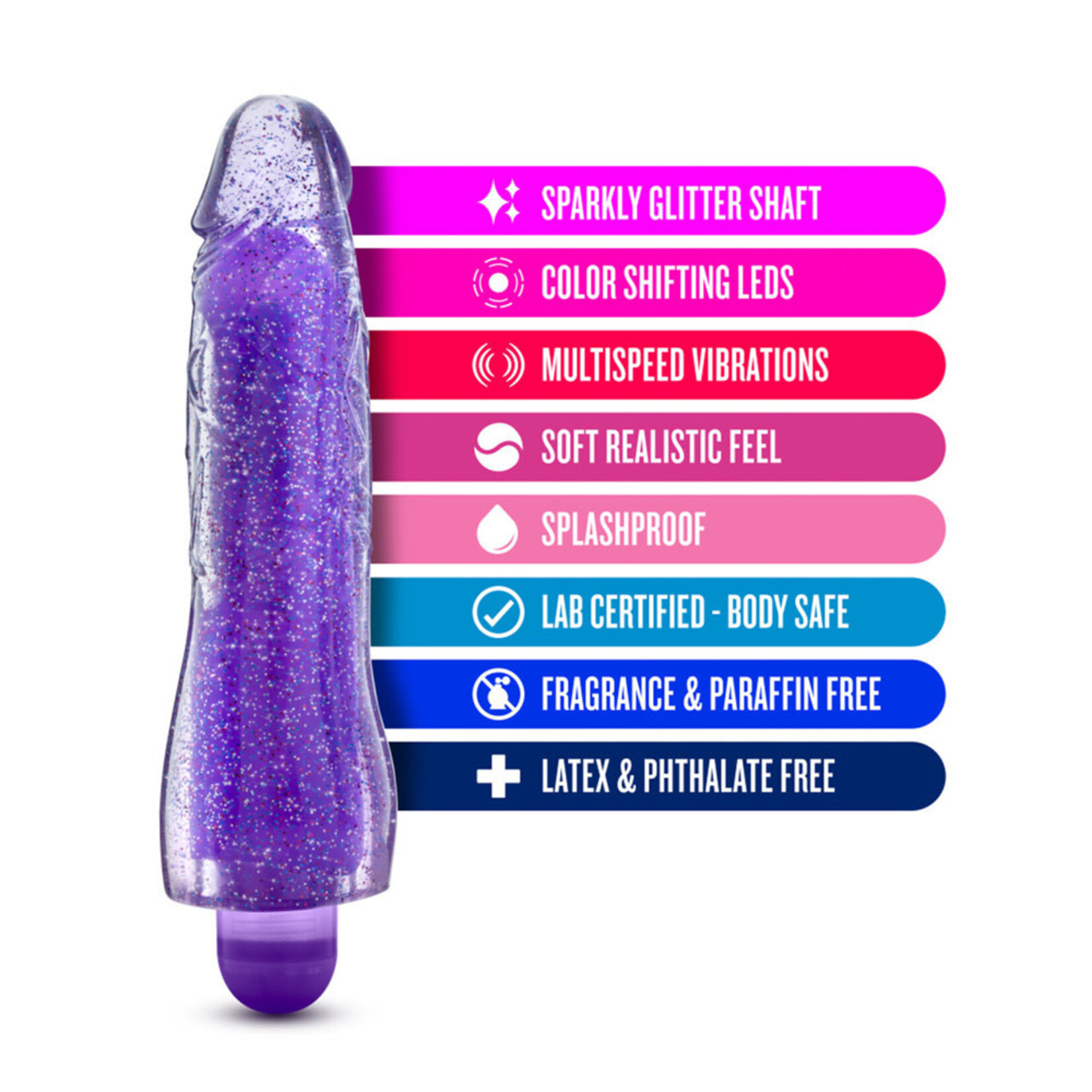 Blush Novelties Glow Dicks Molly Glitter Vibrator