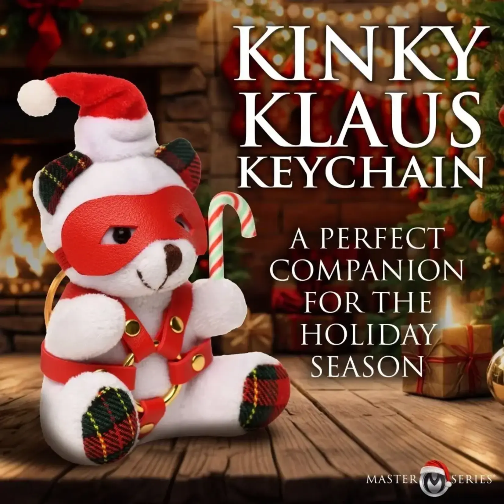 XR Brands Master Series Master Series Holiday Bondage Bear Keychain