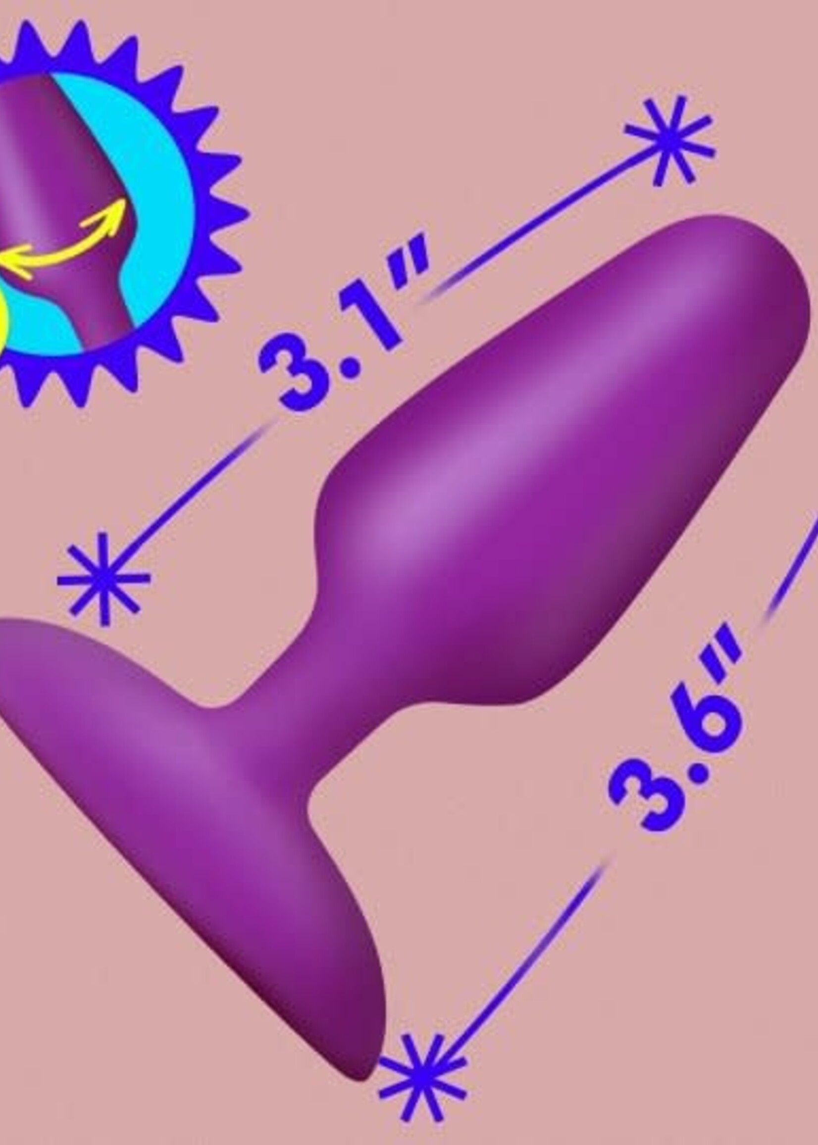 XR Brands Bang Bang! Flexible Vibrating Silicone Butt Plug