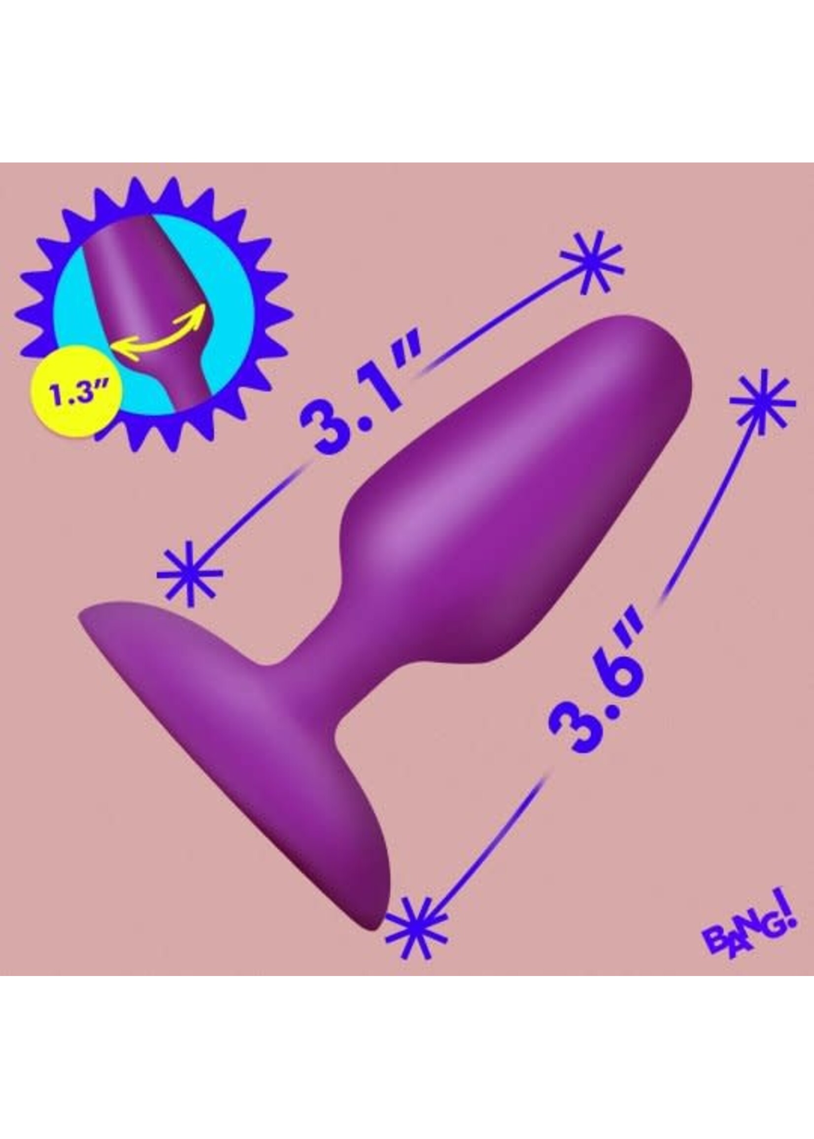 XR Brands Bang Bang! Flexible Vibrating Silicone Butt Plug