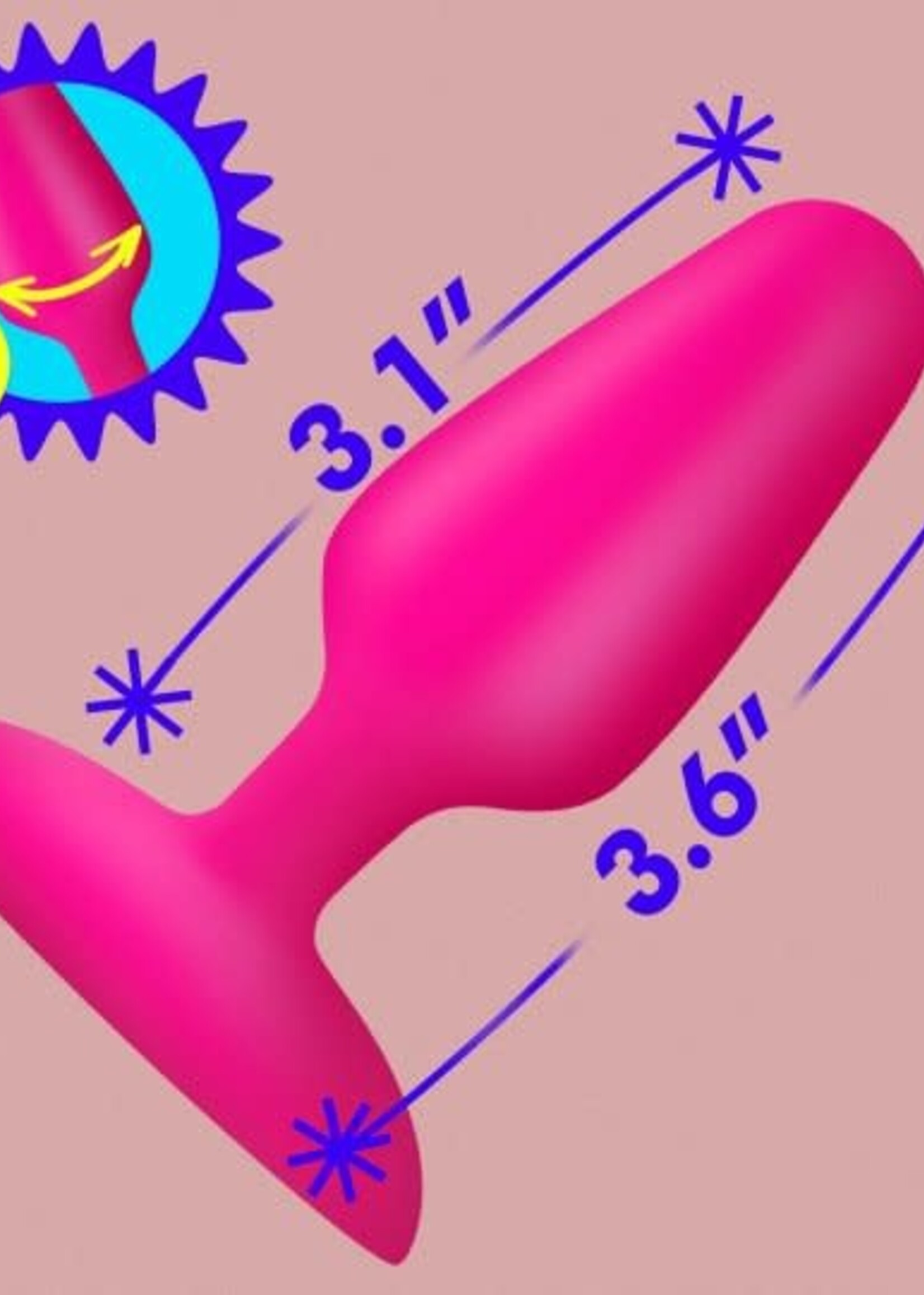 XR Brands Bang Bang! Flexible Vibrating Silicone Butt Plug
