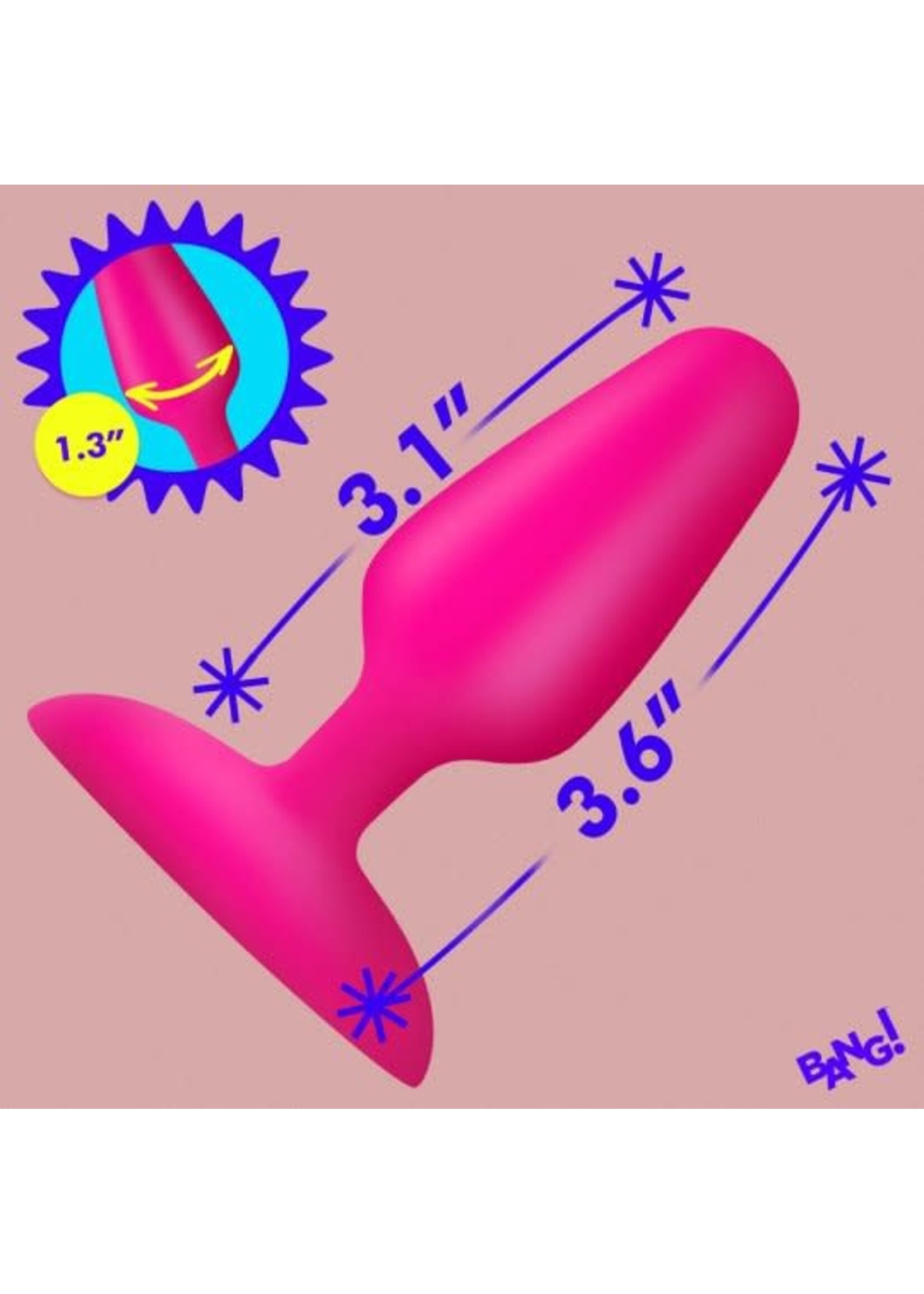 XR Brands Bang Bang! Flexible Vibrating Silicone Butt Plug