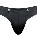 Male Power Oh Snap! Snap Off Thong Black