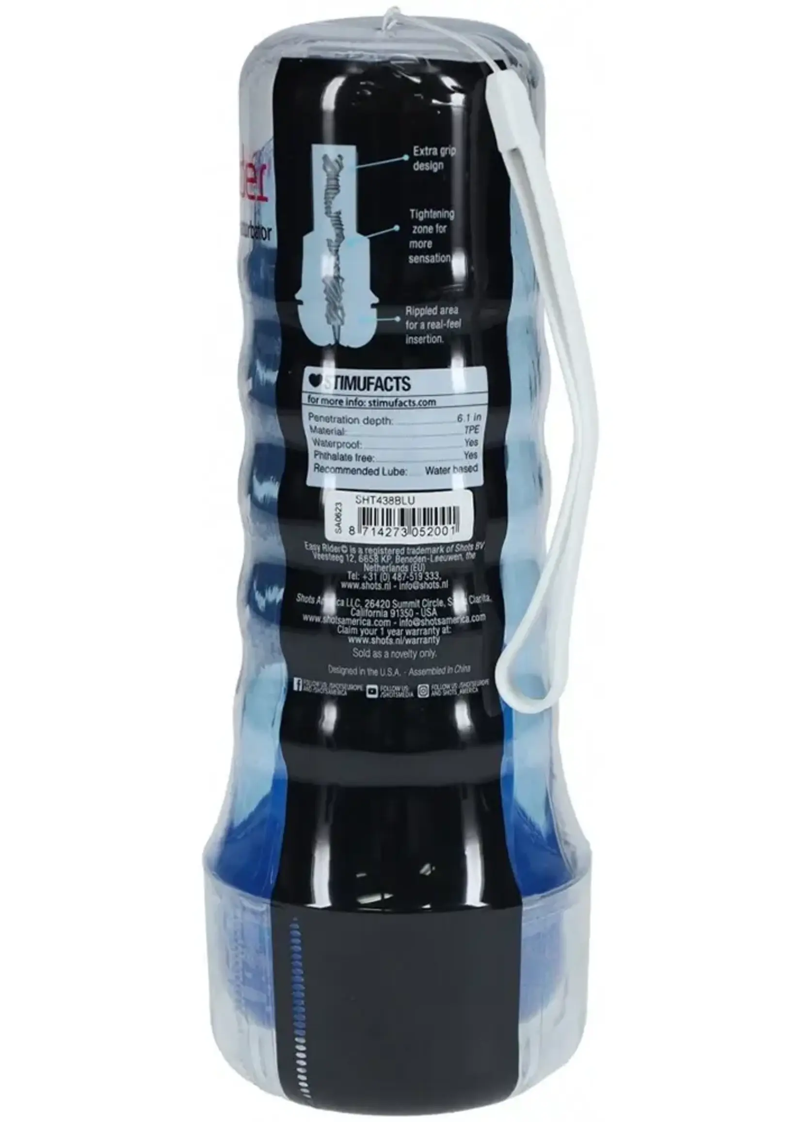 Shots LLC Easy Rider Clear Discreet Stroker