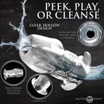 XR Brands Master Series Master Series Dicked Hollow Anal Plug - Clear