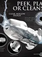 XR Brands Master Series Master Series Dicked Hollow Anal Plug - Clear