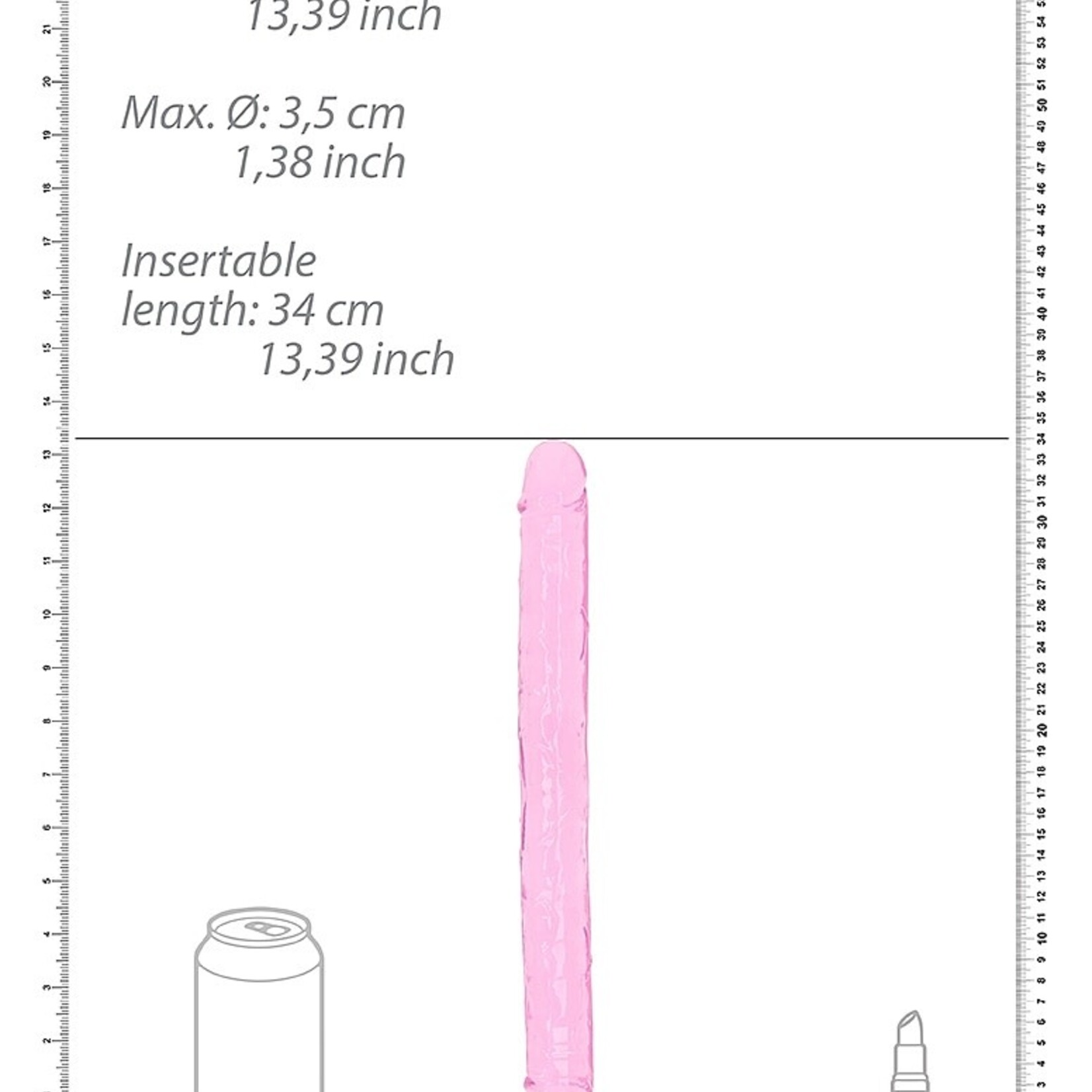 Shots RealRock RealRock Crystal Clear Double Dong