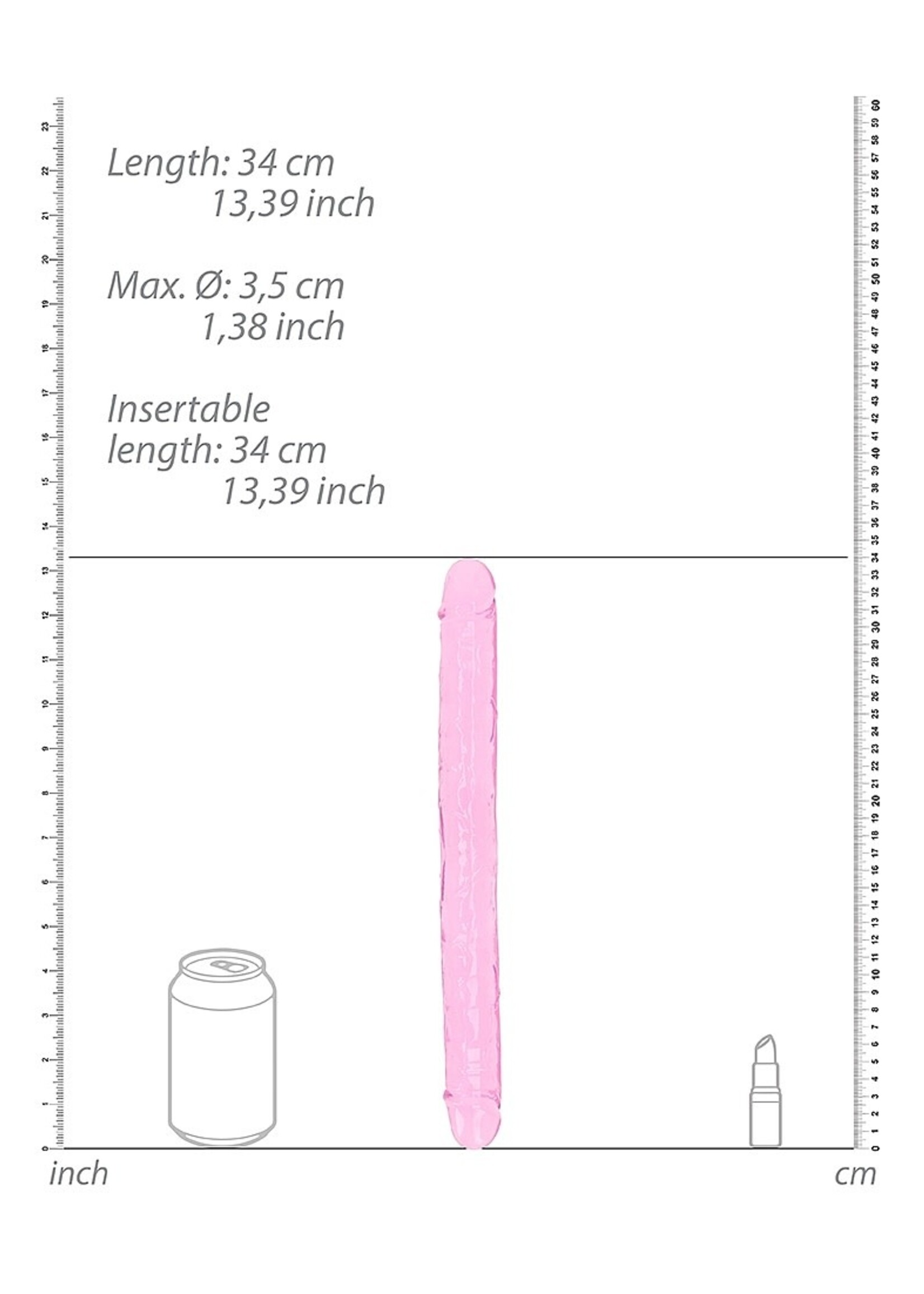 Shots RealRock RealRock Crystal Clear Double Dong
