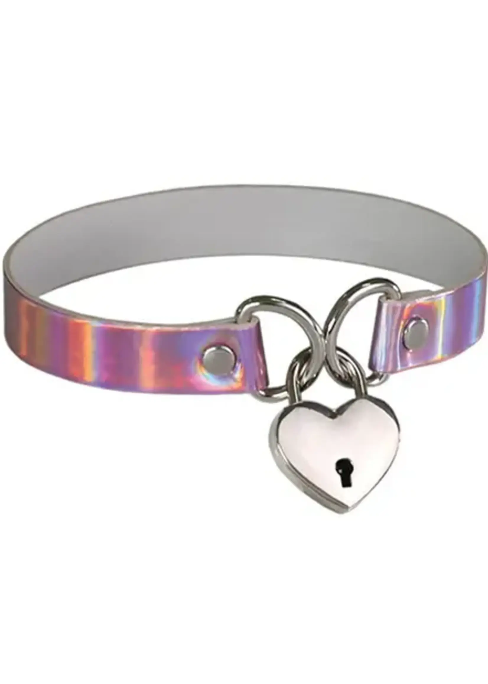Plesur Plesur Heart Lock Collar - Holographic