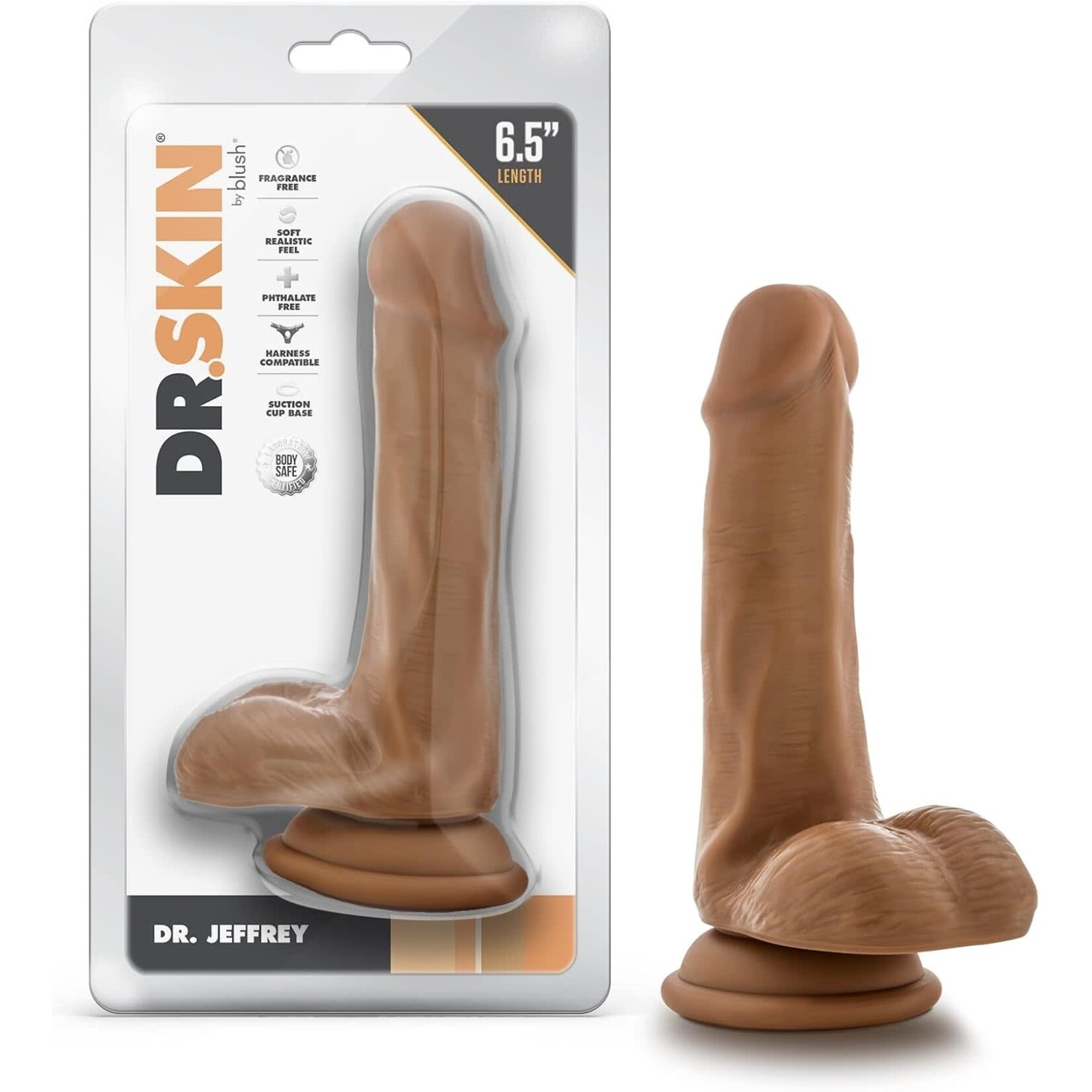 Blush Novelties Dr. Skin - Dr. Jeffrey - 6.5 Inch Dildo With Balls