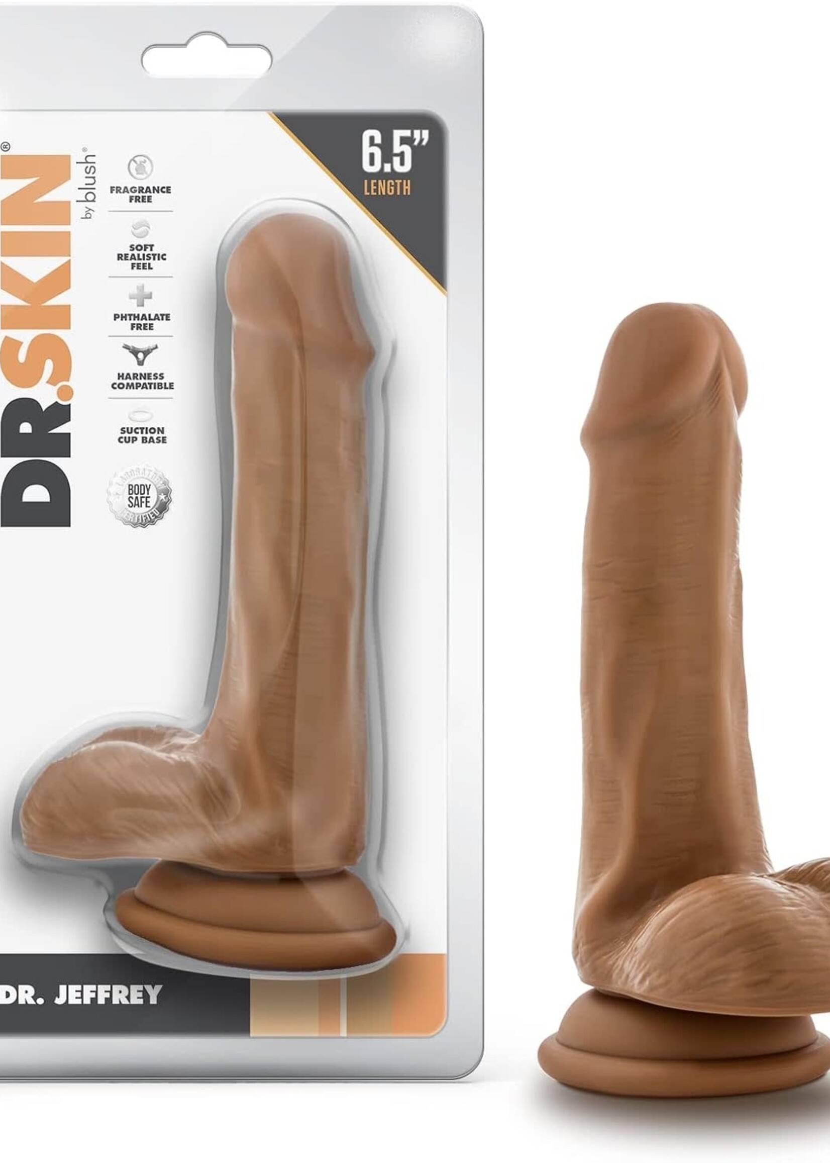 Blush Novelties Dr. Skin - Dr. Jeffrey - 6.5 Inch Dildo With Balls
