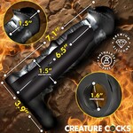 XR Brands Creature Cocks Creature Cocks Stallion Silicone Penis Extension - Black/Gray