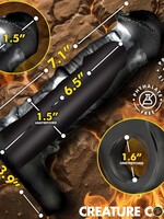 XR Brands Creature Cocks Creature Cocks Stallion Silicone Penis Extension - Black/Gray