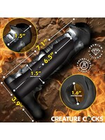 XR Brands Creature Cocks Creature Cocks Stallion Silicone Penis Extension - Black/Gray