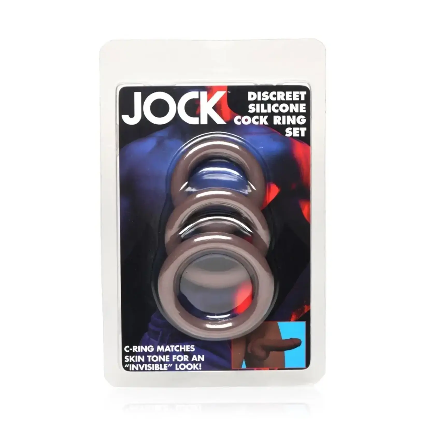 Curve Toys Jock Discrete Silicone Cock Ring Set