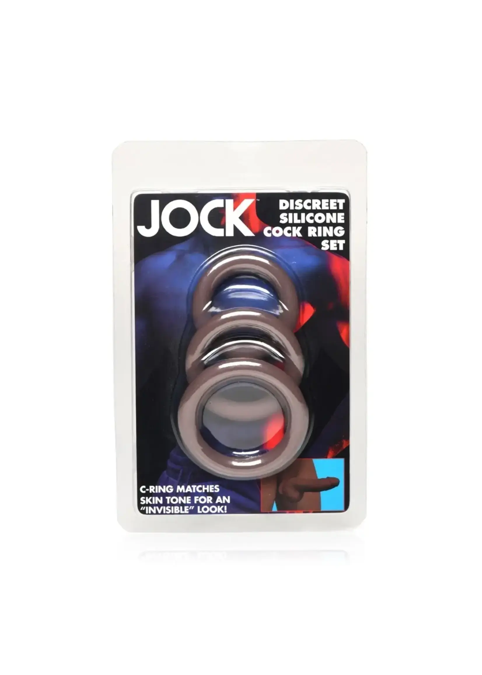 Curve Toys Jock Discrete Silicone Cock Ring Set