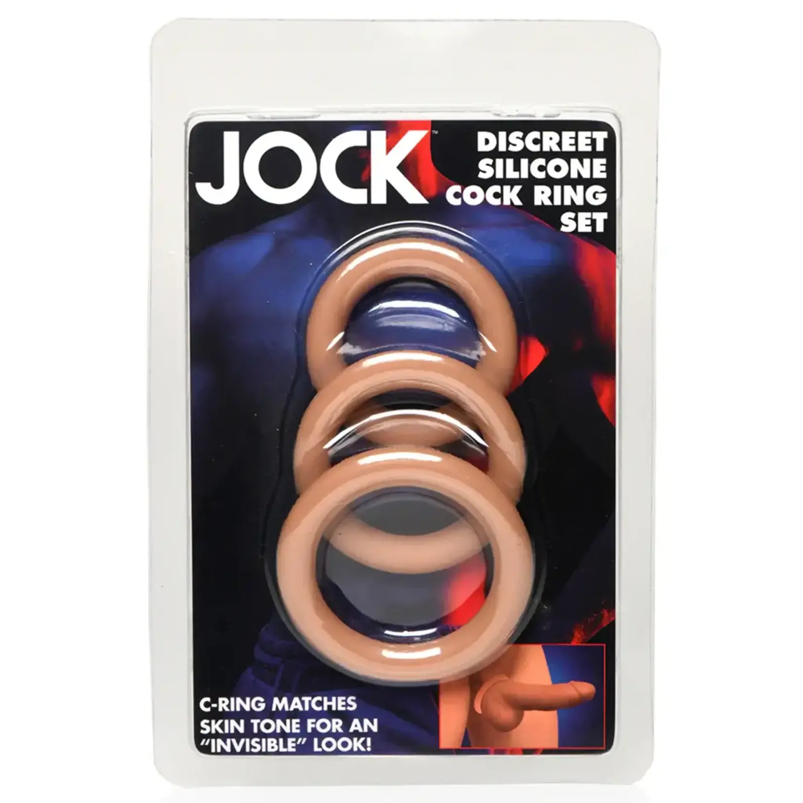 Curve Toys Jock Discrete Silicone Cock Ring Set