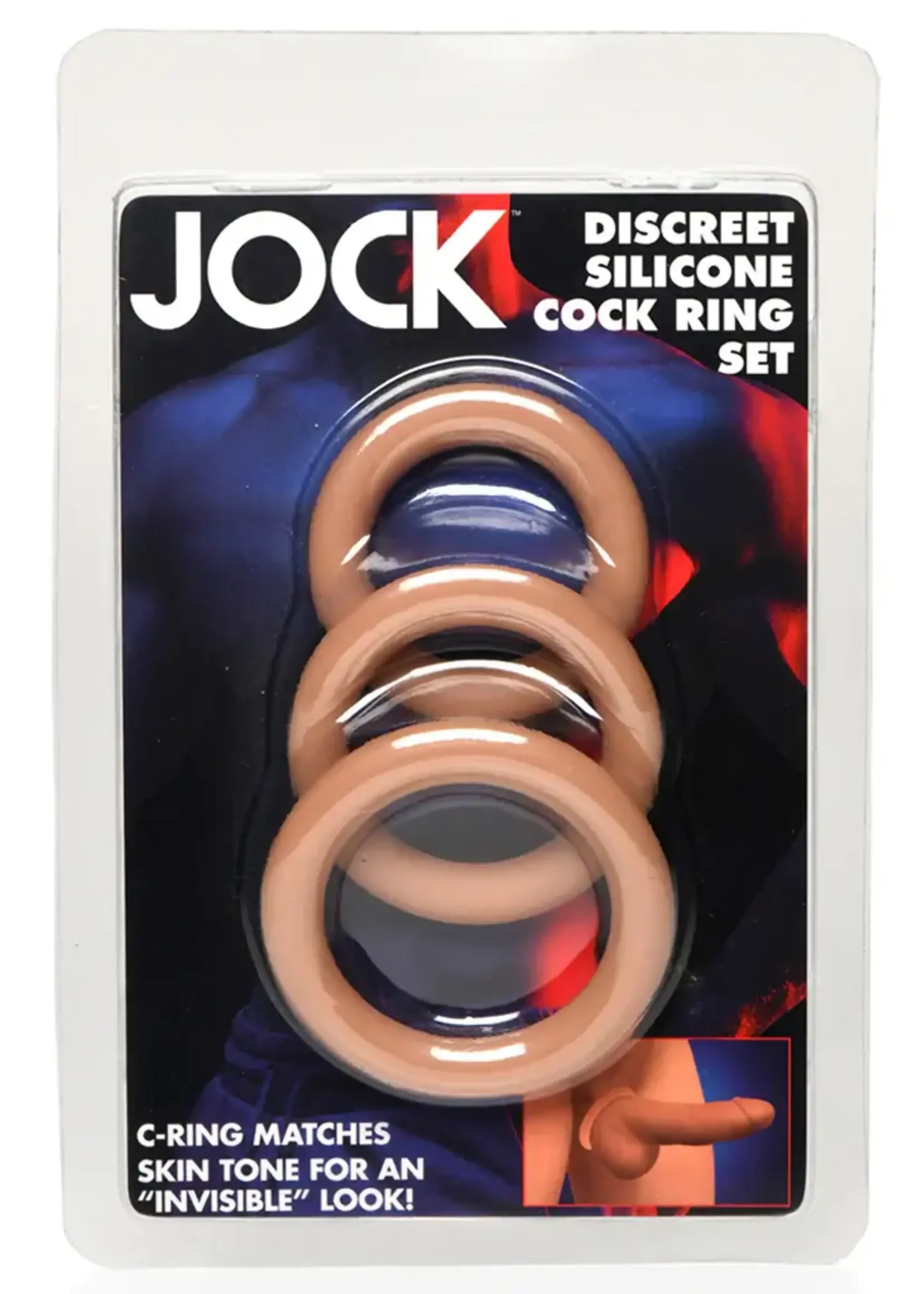 Curve Toys Jock Discrete Silicone Cock Ring Set
