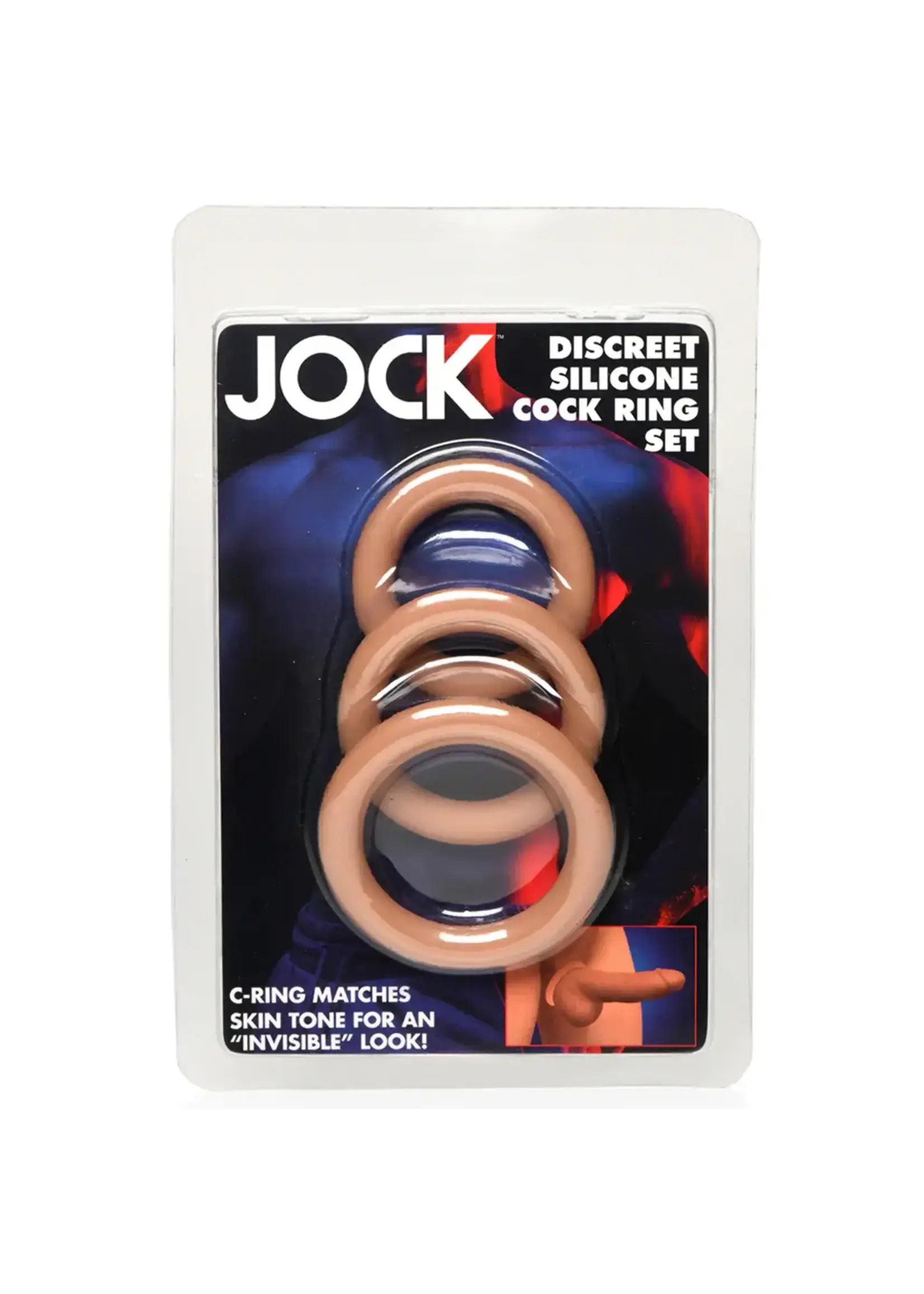 Curve Toys Jock Discrete Silicone Cock Ring Set